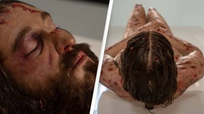 Hyper realistic sculpture of Jesus with real human features has people disturbed