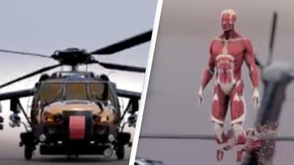 Horrifying simulation shows what would happen if you fell into the blades of a helicopter