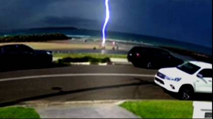 Moment boy, 8, was struck by lightning in 'extreme freak accident' caught on camera
