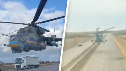 Incredible footage shows Ukrainian military helicopters flying low to avoid Russia’s anti-aircraft missiles