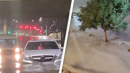 Las Vegas Strip And Airport Left Flooded After Heavy Rainfall