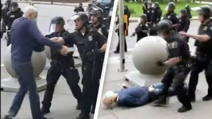 Police Who Pushed Over Elderly Protester Cleared Of Wrongdoing
