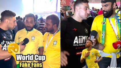 TikTok star confronts 'fake' fans at the World Cup after they're being accused of being 'paid'