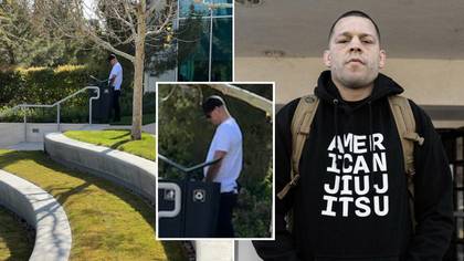 Nate Diaz Pictured 'Taking A P**s On UFC' Outside Their Headquarters