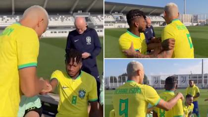 Richarlison physically moved Fred from the Brazil bench because he was sat in Neymar's spot
