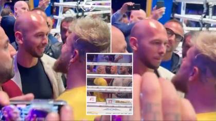Footage emerges showing Jake Paul and Andrew Tate’s ring-side interaction