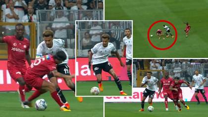 Dele Alli skins opposition player with a sublime piece of skill on impressive Besiktas debut