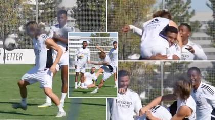Luka Modric silenced his Real Madrid teammates in sensational training clip