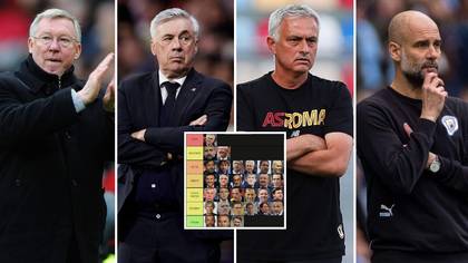 Tier Of Football Managers Has Jose Mourinho As The G.O.A.T