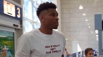 Giannis Antetokounmpo Praised By Fans For Wearing T-Shirt With Gender Equality Message