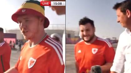 News reporter has worst nightmare on live TV as he asks Wales fan about the Iran result