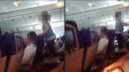 Parents divide opinion after letting small child jump on seat’s tray table during 8-hour flight
