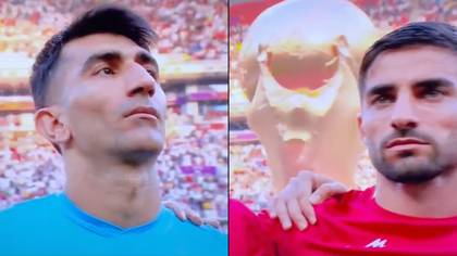 Iran players refuse to sing national anthem while fans boo