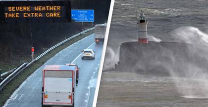 ‘Danger To Life’ Weather Warning Issued With 90mph Winds Set To Batter Britain