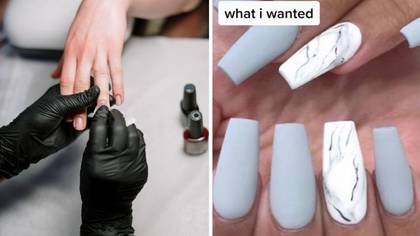 Everybody Is Saying The Same Thing About Woman's Marble Nails