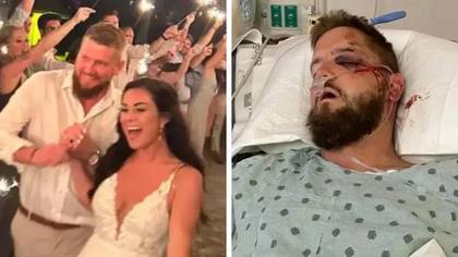 Man is now home from hospital just days after his bride was killed on their wedding day