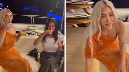 Kim Kardashian chokes on shot as she celebrates Kylie's 25th birthday