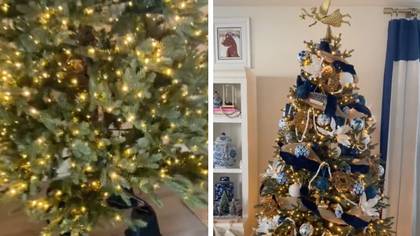 Mum shares genius hack to make artificial Christmas trees taller
