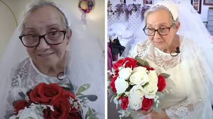 Woman, 77, finally gets wedding of her dreams as she marries herself