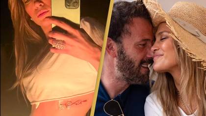 Jennifer Lopez and Ben Affleck show off their new tattoos to mark Valentine's Day