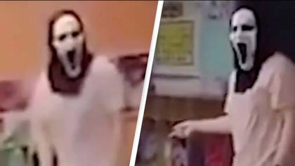 Day care workers who wore 'Scream' mask to scare children have been charged with felony child abuse