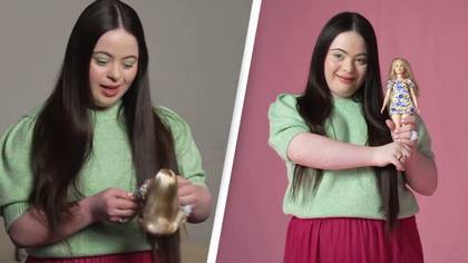 Model with Down’s syndrome is so happy to see a Barbie doll made in her image