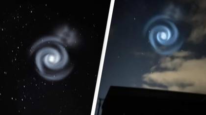 'Absolutely Bizarre' Mysterious Blue Swirl Fills Sky Baffling Onlookers