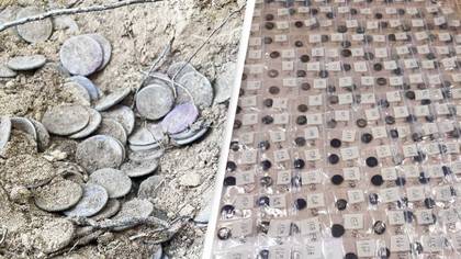 Hiker finds rare buried treasure of nearly 200 ancient Roman coins