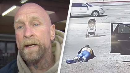Man saves baby in stroller from rolling into busy highway in shocking video