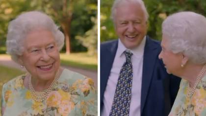 People are remembering touching clip of Queen and David Attenborough joking in Palace gardens