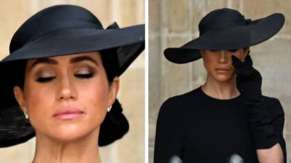Meghan Markle spotted in tears as she leaves the Queen's funeral