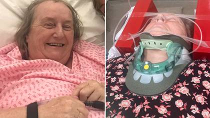 Woman told to ‘expect the worst’ after falling and breaking neck learnt to walk again