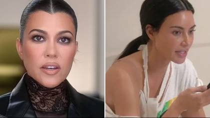 Kourtney Kardashian hits back at sister Kim after she said there’s a group chat without her