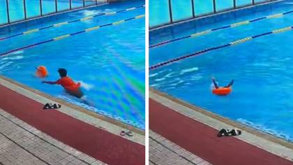 Warning for parents as pool incident shows dangers of inflatable rubber rings