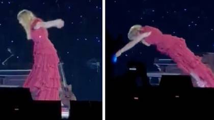 Fans left stunned after Taylor Swift 'dives off stage'