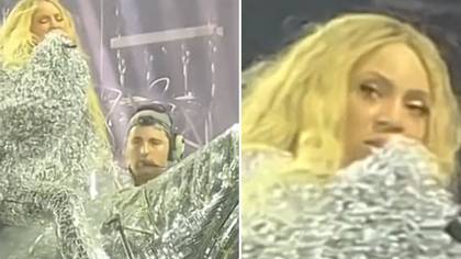 Beyonce says 'oh my God!' and shakes her head after her crew misses major cue