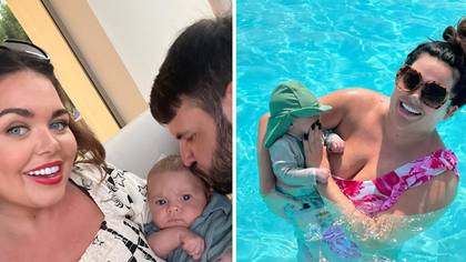 Scarlett Moffatt shares sweet pictures of 10-week-old baby on holiday