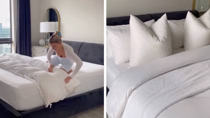 Woman shares genius duvet cover hack that makes the bed in seconds