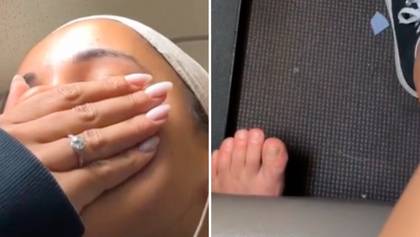 Woman left horrified after discovering tickle on her leg during flight was man’s toe