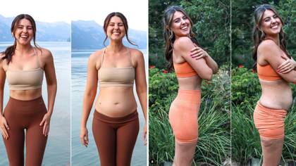 Influencer praised for candidly showing just how different body can look in matter of seconds