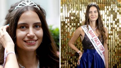 Woman became first in Miss England's 94-year history to compete without makeup
