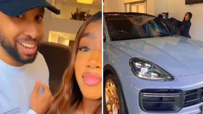 Mum receives £147,000 Porsche as 'push present' from her husband before giving birth