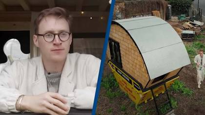 Inside the dumpster a 28-year-old lives in and renovated for $5,000