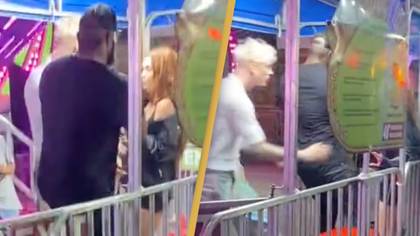 Megan Fox gets slammed into barrier as man attacks Machine Gun Kelly at fair
