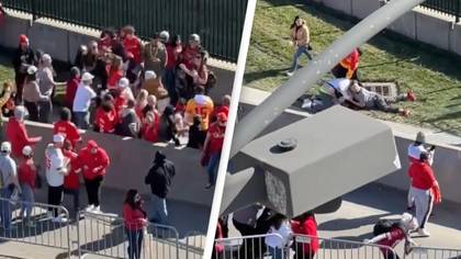 Heart-stopping moment heroic Kansas City Chief fans tackle suspected Super Bowl Parade shooter