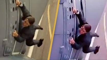 Unbelievable footage shows Tom Cruise's Mission Impossible stunt before and after special effects
