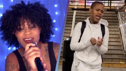 American Idol winner Just Sam is back performing in subway stations three years after win