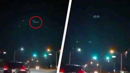 Bizarre 'UFO with spinning green lights' spotted in US sky sparking mystery