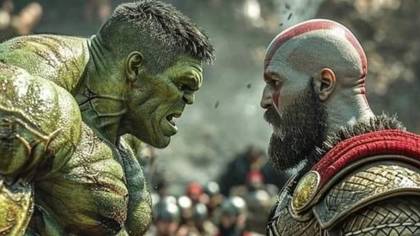People are divided over who wins in a fight between Kratos and Hulk