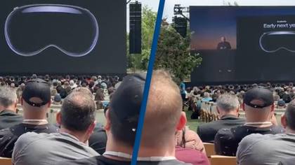 Audience gasp after hearing cost of Apple Vision Pro